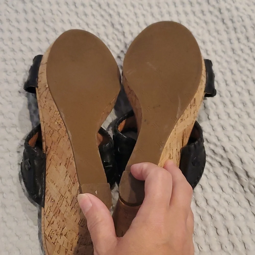 Jack Rogers black wedges size 9 (#1)